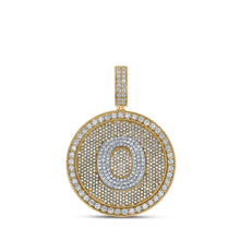 Load image into Gallery viewer, Men&#39;s Diamond O Initial Charm Pendant in Two-tone Gold - 3-7/8 Cttw - Alternate view 1 from Splendid Jewellery