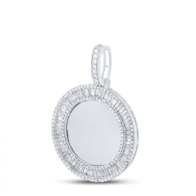 Majestic Men's Baguette Diamond Circle Memory Charm Pendant - Alternate view 2 from Splendid Jewellery