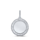 Majestic Men's Baguette Diamond Circle Memory Charm Pendant - Alternate view 1 from Splendid Jewellery