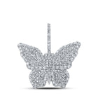 10kt White Gold Men's Round Diamond Butterfly Charm Pendant - 1-1/2 Cttw: A Dazzling Delight for Gentlemen Top view from the 10Kt White Gold Womens Round Diamond Butterfly Pendant 1 1 2 Cttwpin217063 collection by Splendid Jewellery