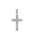 10kt White Gold Men's Diamond Cross Charm Pendant - 1/2 Cttw - Alternate view 1 from Splendid Jewellery