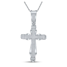 10kt White Gold Men's Diamond Cross Pendant - 1/2 Cttw | Splendid Jewellery - Alternate view 1 from Splendid Jewellery