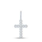 10kt White Gold Men's Diamond Cross Charm Pendant - 3/4 Ct.t.w. - Alternate view 1 from Splendid Jewellery