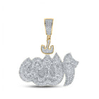 10kt Yellow Gold Men's Baguette Diamond Allah Charm Pendant - 1-5/8 Cttw by Splendid Jewellery Top view from the 10Kt Yellow Gold Mens Baguette Diamond Allah Charm Pendant 1 5 8 Cttwpin289572 collection by Splendid Jewellery