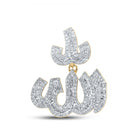 10kt Yellow Gold Mens Baguette Diamond Allah Islam Charm Pendant - 1 Cttw Top view from the 10Kt Yellow Gold Mens Baguette Diamond Allah Islam Charm Pendant 1 Cttwpin289526 collection by Splendid Jewellery
