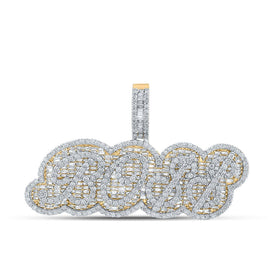 10kt Yellow Gold Men's Baguette Diamond Boss Dollar Sign Charm Pendant - 8-5/8 Cttw | Splendid Jewellery Top view from the 10Kt Yellow Gold Mens Baguette Diamond Boss Dollar Sign Charm Pendant 8 5 8 Cttwpin212793 collection by Splendid Jewellery