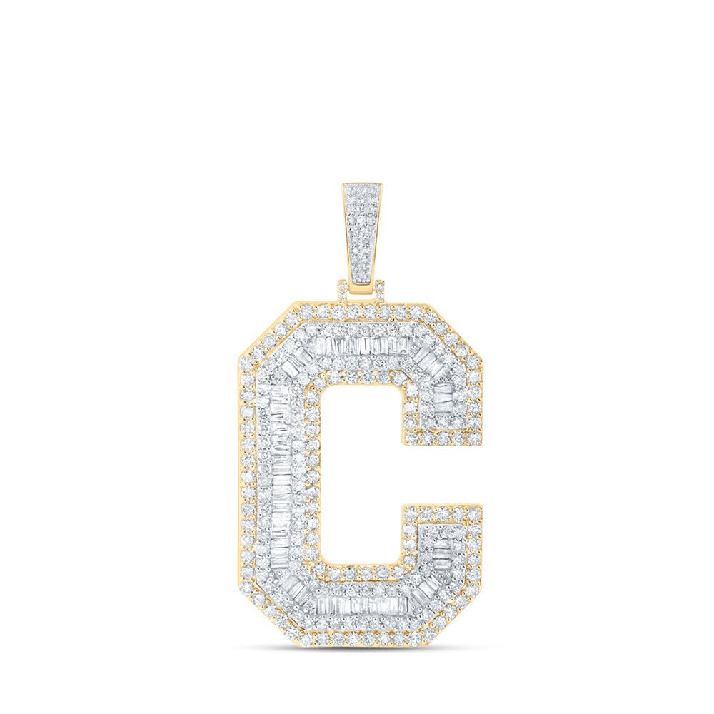 10kt real gold store Initial C Pendant