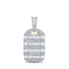 10kt Yellow Gold Baguette and Round Diamond Charm Pendant - 3-1/3 Cttw Top view from the 10Kt Yellow Gold Mens Baguette Diamond Charm Pendant 3 1 4 Cttwpin212796 collection by Splendid Jewellery