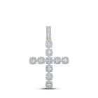 10kt Yellow Gold Mens Baguette and Round Diamond Cross Pendant - 1-7/8 Cttw Top view from the 10Kt Yellow Gold Mens Baguette Diamond Cross Charm Pendant 1 7 8 Cttwpin286961 collection by Splendid Jewellery