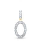 10kt Yellow Gold Baguette Diamond Initial O Letter Charm Pendant - 1 Cttw Top view from the 10Kt Yellow Gold Mens Baguette Diamond Initial O Letter Charm Pendant 1 Cttwpin289887 collection by Splendid Jewellery