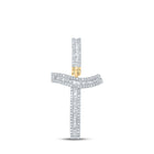 10kt Yellow Gold Baguette Diamond Initial T Letter Charm Pendant - 5/8 Cttw Top view from the 10Kt Yellow Gold Mens Baguette Diamond Initial T Letter Charm Pendant 5 8 Cttwpin289883 collection by Splendid Jewellery