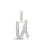 10kt Yellow Gold Men's Baguette Diamond Initial U Letter Charm Pendant - 7/8 Cttw Top view from the 10Kt Yellow Gold Mens Baguette Diamond Initial U Letter Charm Pendant 7 8 Cttwpin289889 collection by Splendid Jewellery