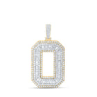 10kt Yellow Gold Baguette Diamond O Initial Charm Pendant - 6-1/5 Cttw Top view from the 10Kt Yellow Gold Mens Baguette Diamond O Initial Letter Charm Pendant 6 1 5 Cttwpin216614 collection by Splendid Jewellery