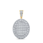 10kt Yellow Gold Baguette Diamond Oval Charm Pendant for Men - 1-7/8 Cttw Top view from the 10Kt Yellow Gold Mens Baguette Diamond Oval Charm Pendant 1 7 8 Cttwpin217521 collection by Splendid Jewellery