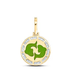 10kt Yellow Gold Men's Baguette Diamond Pisces Charm Pendant - 5/8 Cttw Side view from the 10Kt Yellow Gold Mens Baguette Diamond Pisces Charm Pendant 5 8 Cttwpin289117 collection by Splendid Jewellery