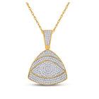 10kt Yellow Gold Men's All-Seeing Eye Triangle Diamond Charm Pendant - 3/4 Cttw Top view from the 10Kt Yellow Gold Mens Round Diamond All Seeing Eye Triangle Charm Pendant 3 4 Cttwpin288088 collection by Splendid Jewellery