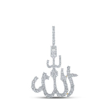 Load image into Gallery viewer, 10kt Yellow Gold Men&#39;s Round Diamond Allah Islam Charm Pendant - 2 Cttw | Splendid Jewellery Top view from the 10Kt Yellow Gold Mens Round Diamond Allah Islam Charm Pendant 2 Cttwpin286622 collection by Splendid Jewellery