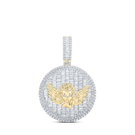 10kt Yellow Gold Men's Diamond Angel Charm Pendant - 4-1/4 Cttw Top view from the 10Kt Yellow Gold Mens Round Diamond Angel Charm Pendant 4 1 4 Cttwpin213297 collection by Splendid Jewellery