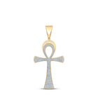 10kt Yellow Gold Men's Round Diamond Ankh Cross Charm Pendant - 3/4 Cttw | Splendid Jewellery Top view from the 10Kt Yellow Gold Mens Round Diamond Ankh Cross Charm Pendant 3 4 Cttwpin279216 collection by Splendid Jewellery