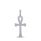 10kt Yellow Gold Men's Round Diamond Ankh Cross Charm Pendant - 6-1/3 Cttw | Splendid Jewellery Top view from the 10Kt Yellow Gold Mens Round Diamond Ankh Cross Charm Pendant 6 1 3 Cttwpin280018 collection by Splendid Jewellery