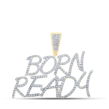 Load image into Gallery viewer, 10kt Yellow Gold Men's Round Diamond Born Ready Charm Pendant - 1-1/3 Cttw Top view from the 10Kt Yellow Gold Mens Round Diamond Born Ready Charm Pendant 1 1 3 Cttwpin210763 collection by Splendid Jewellery