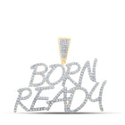 10kt Yellow Gold Men's Round Diamond Born Ready Charm Pendant - 1-1/3 Cttw Top view from the 10Kt Yellow Gold Mens Round Diamond Born Ready Charm Pendant 1 1 3 Cttwpin210763 collection by Splendid Jewellery
