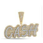 10kt Yellow Gold Men's Diamond Cash Charm Pendant - 7/8 Cttw | Splendid Jewellery Top view from the 10Kt Yellow Gold Mens Round Diamond Cash Charm Pendant 7 8 Cttwpin218842 collection by Splendid Jewellery