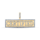 10kt Yellow Gold Men's Round Diamond Charm Pendant - 1 Cttw | Splendid Jewellery Top view from the 10Kt Yellow Gold Mens Round Diamond Certified Charm Pendant 1 Cttwpin286999 collection by Splendid Jewellery