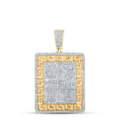 10kt Yellow Gold Men's Round Diamond Charm Pendant - 1 Cttw | Splendid Jewellery Top view from the 10Kt Yellow Gold Mens Round Diamond Charm Pendant 1 5 8 Cttwpin217522 collection by Splendid Jewellery