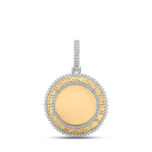 Load image into Gallery viewer, 10kt Yellow Gold Men&#39;s Round Diamond Circle Memory Charm Pendant - 2-3/4 Cttw | Splendid Jewellery Top view from the 10Kt Yellow Gold Mens Round Diamond Circle Memory Charm Pendant 2 3 4 Cttwpin217942 collection by Splendid Jewellery