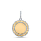 10kt Yellow Gold Men's Round Diamond Circle Memory Charm Pendant - 2-3/4 Cttw | Splendid Jewellery Top view from the 10Kt Yellow Gold Mens Round Diamond Circle Memory Charm Pendant 2 3 4 Cttwpin217942 collection by Splendid Jewellery