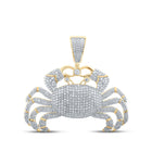 10kt Yellow Gold Men's Round Diamond Crab Cancer Sign Charm Pendant - 3-1/3 Cttw Top view from the 10Kt Yellow Gold Mens Round Diamond Crab Charm Pendant 3 1 3 Cttwpin210146 collection by Splendid Jewellery