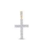 10kt Yellow Gold Men's Diamond Cross Charm Pendant - 1-1/2 Cttw | Splendid Jewellery Top view from the 10Kt Yellow Gold Mens Round Diamond Cross Charm Pendant 1 1 2 Cttwpin289314 collection by Splendid Jewellery