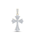 10kt Yellow Gold Men's Diamond Cross Charm Pendant - 1-1/3 Cttw Top view from the 10Kt Yellow Gold Mens Round Diamond Cross Charm Pendant 1 1 3 Cttwpin230359 collection by Splendid Jewellery