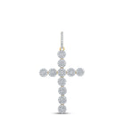 10kt Yellow Gold Men's Round Diamond Cross Charm Pendant - 1-1/3 Cttw Top view from the 10Kt Yellow Gold Mens Round Diamond Cross Charm Pendant 1 1 3 Cttwpin289318 collection by Splendid Jewellery