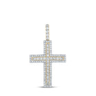 10kt Yellow Gold Men's Round Diamond Cross Charm Pendant - 1 Cttw | Splendid Jewellery Top view from the 10Kt Yellow Gold Mens Round Diamond Cross Charm Pendant 1 Cttwpin289312 collection by Splendid Jewellery