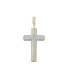 10kt Yellow Gold Men's Round Diamond Cross Charm Pendant - 1 Cttw | Splendid Jewellery Top view from the 10Kt Yellow Gold Mens Round Diamond Cross Charm Pendant 1 Cttwpin215205 collection by Splendid Jewellery