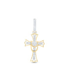 10kt Yellow Gold Men's Round Diamond Cross Charm Pendant - 1/2 Cttw | Splendid Jewellery Top view from the 10Kt Yellow Gold Mens Round Diamond Cross Charm Pendant 1 2 Cttwpin219326 collection by Splendid Jewellery