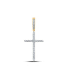 10kt Yellow Gold Men's Round Diamond Cross Charm Pendant - 1/2 Cttw Top view from the 10Kt Yellow Gold Mens Round Diamond Cross Charm Pendant 1 2 Cttwpin286298 collection by Splendid Jewellery
