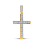 10kt Yellow Gold Men's Diamond Cross Pendant - 1/2 Cttw Top view from the 10Kt Yellow Gold Mens Round Diamond Cross Charm Pendant 1 2 Cttwpin229659 collection by Splendid Jewellery