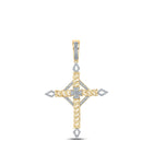 10kt Yellow Gold Men's Round Diamond Cross Charm Pendant - 1/3 Cttw Top view from the 10Kt Yellow Gold Mens Round Diamond Cross Charm Pendant 1 3 Cttwpin289167 collection by Splendid Jewellery
