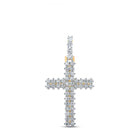 10kt Yellow Gold Men's Diamond Cross Charm Pendant - 2-1/3 Cttw Top view from the 10Kt Yellow Gold Mens Round Diamond Cross Charm Pendant 2 1 3 Cttwpin286627 collection by Splendid Jewellery