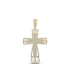10kt Yellow Gold Men's Round Diamond Cross Charm Pendant - 2-1/3 Cttw | Splendid Jewellery Top view from the 10Kt Yellow Gold Mens Round Diamond Cross Charm Pendant 2 1 3 Cttwpin214627 collection by Splendid Jewellery