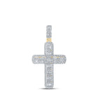 10kt Yellow Gold Men's Round Diamond Cross Charm Pendant - 2-3/4 Cttw Top view from the 10Kt Yellow Gold Mens Round Diamond Cross Charm Pendant 2 3 4 Cttwpin215260 collection by Splendid Jewellery
