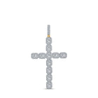 10kt Yellow Gold Men's Round Diamond Cross Charm Pendant - 4-1/4 Ct.t.w. Top view from the 10Kt Yellow Gold Mens Round Diamond Cross Charm Pendant 4 1 4 Cttwpin215792 collection by Splendid Jewellery