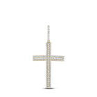 10kt Yellow Gold Men's Diamond Cross Charm Pendant - 4 Cttw | Splendid Jewellery Top view from the 10Kt Yellow Gold Mens Round Diamond Cross Charm Pendant 4 Cttwpin289337 collection by Splendid Jewellery