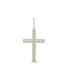 10kt Yellow Gold Men's Round Diamond Cross Charm Pendant - 4 Cttw | Splendid Jewellery Top view from the 10Kt Yellow Gold Mens Round Diamond Cross Charm Pendant 4 Cttwpin211916 collection by Splendid Jewellery