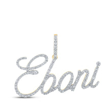 Load image into Gallery viewer, 10kt Yellow Gold Men&#39;s Diamond Eboni Charm Pendant - A Dazzling Statement Piece! product  Top View from Splendid Jewellery