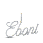 10kt Yellow Gold Men's Diamond Eboni Charm Pendant - A Dazzling Statement Piece! product  Top View from Splendid Jewellery
