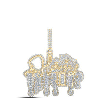 Load image into Gallery viewer, 10kt Yellow Gold Men&#39;s Diamond Charm Pendant | Splendid Jewellery product  Top View from Splendid Jewellery